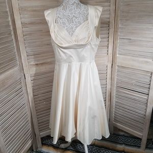 Retro Wedding Tea Length Engagement Dress